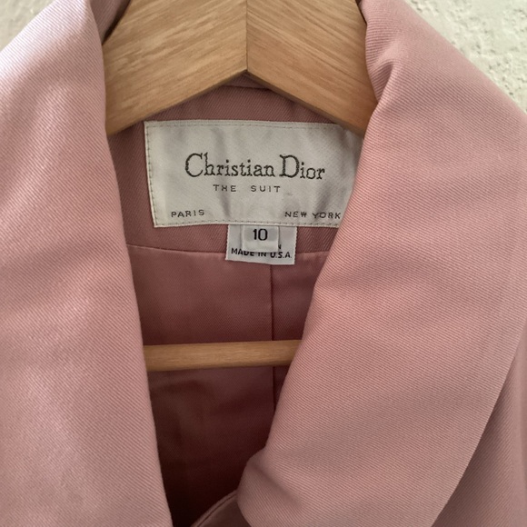 Vintage Christian Dior Pink Pure Wool Blazer - Picture 3 of 5